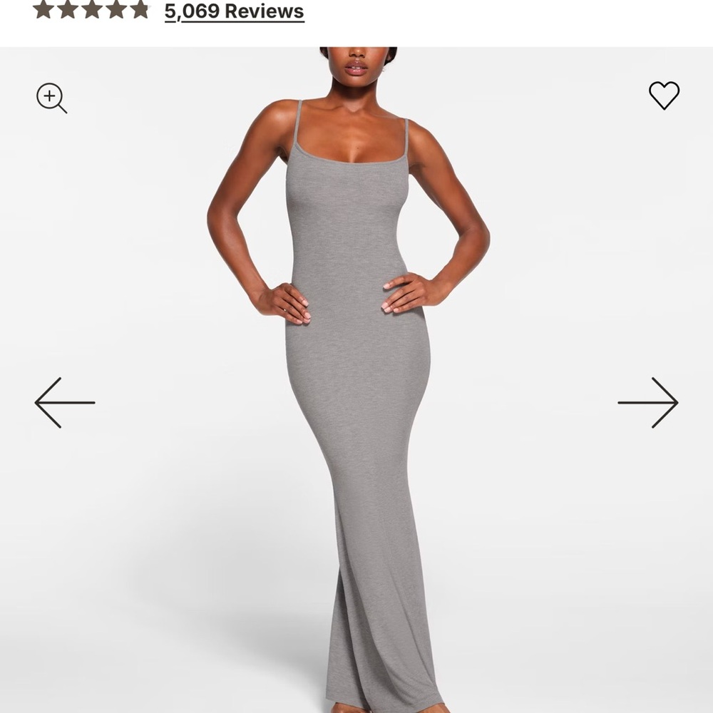 SKIMS Ribbed Soft Lounge Slip Dress